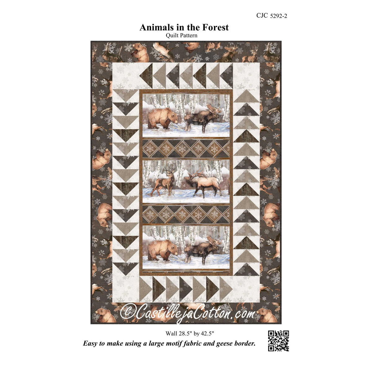 Animals in the Forest Quilt CJC-52922e - Downloadable Pattern