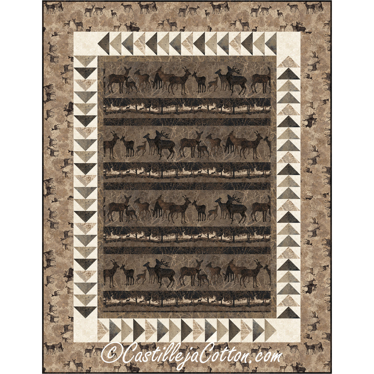 Forest Deer Quilt CJC-52931e - Downloadable Pattern