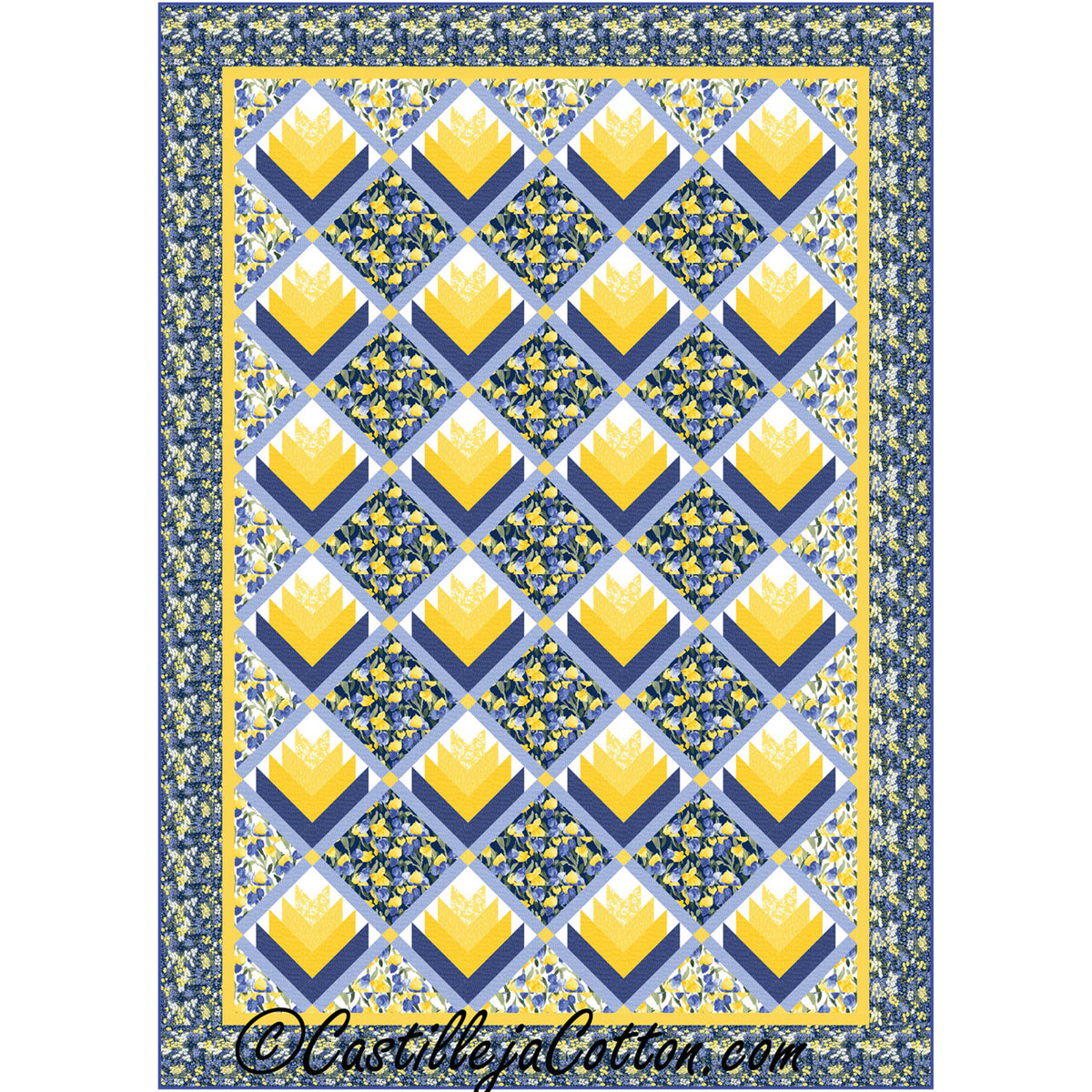 Flourish Log Cabin Quilt CJC-52952e - Downloadable Pattern