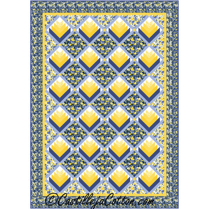 Flourish Log Cabin Quilt CJC-52952e - Downloadable Pattern