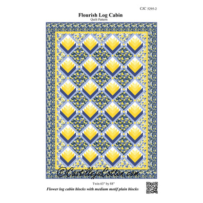 Flourish Log Cabin Quilt CJC-52952e - Downloadable Pattern