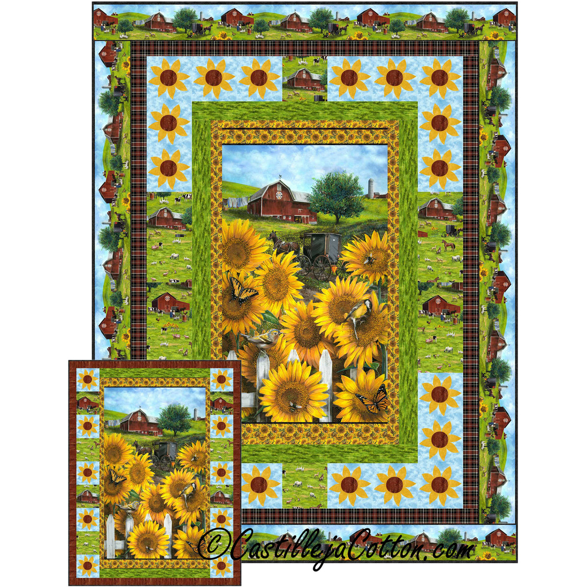 Country Sunflowers Quilt CJC-53020e - Downloadable Pattern