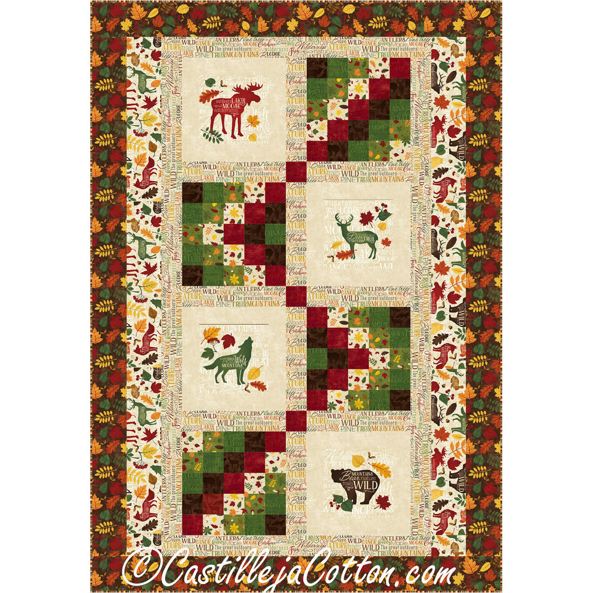 Twin Autumn Woods Quilt Pattern CJC-53081 - Paper Pattern
