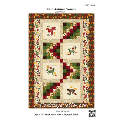 Twin Autumn Woods Quilt Pattern CJC-53081 - Paper Pattern