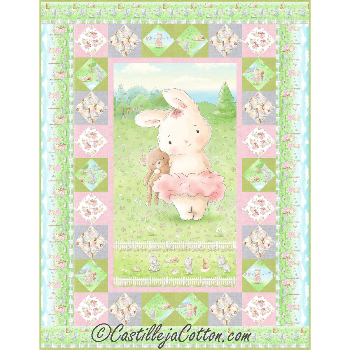 Friendship Bunnies Quilt CJC-53131e - Downloadable Pattern