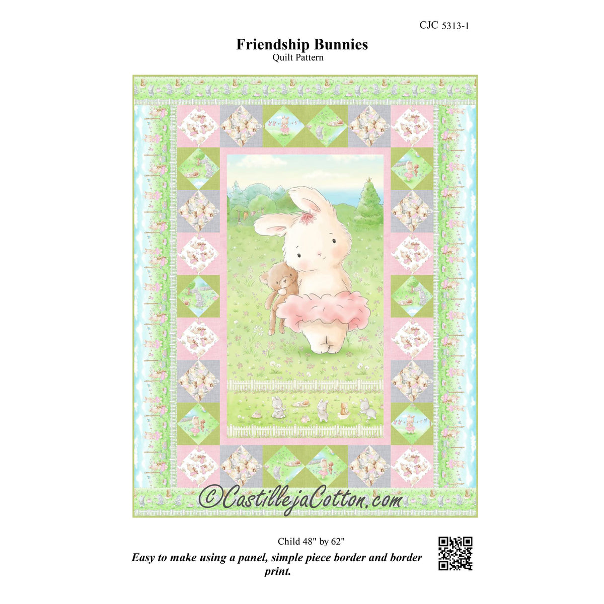 Friendship Bunnies Quilt CJC-53131e - Downloadable Pattern