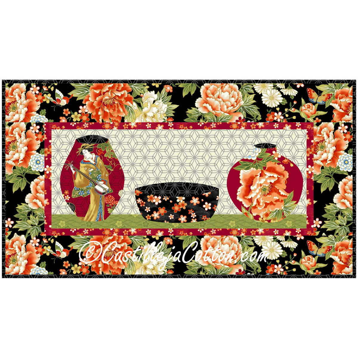 Kyoto Vases Wall Hanging Quilt Patten CJC-53141 - Paper Pattern