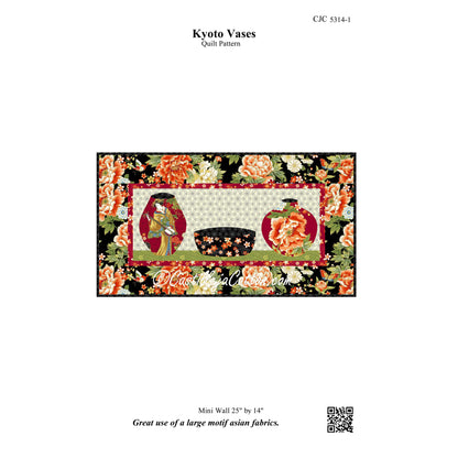 Kyoto Vases Wall Hanging Quilt Patten CJC-53141 - Paper Pattern