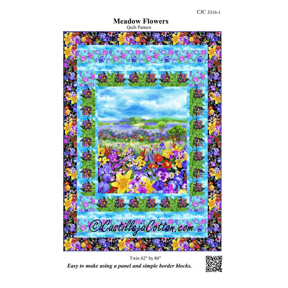 Meadow Flowers Quilt Pattern CJC-53161 - Paper Pattern