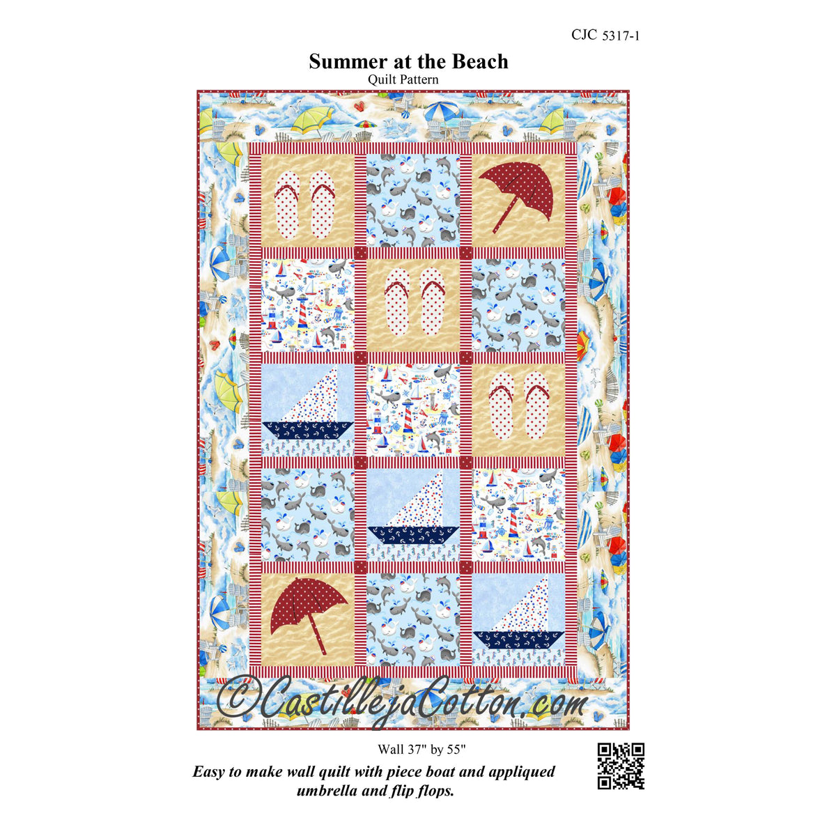 Summer at the Beach Quilt Pattern CJC-53171 - Paper Pattern