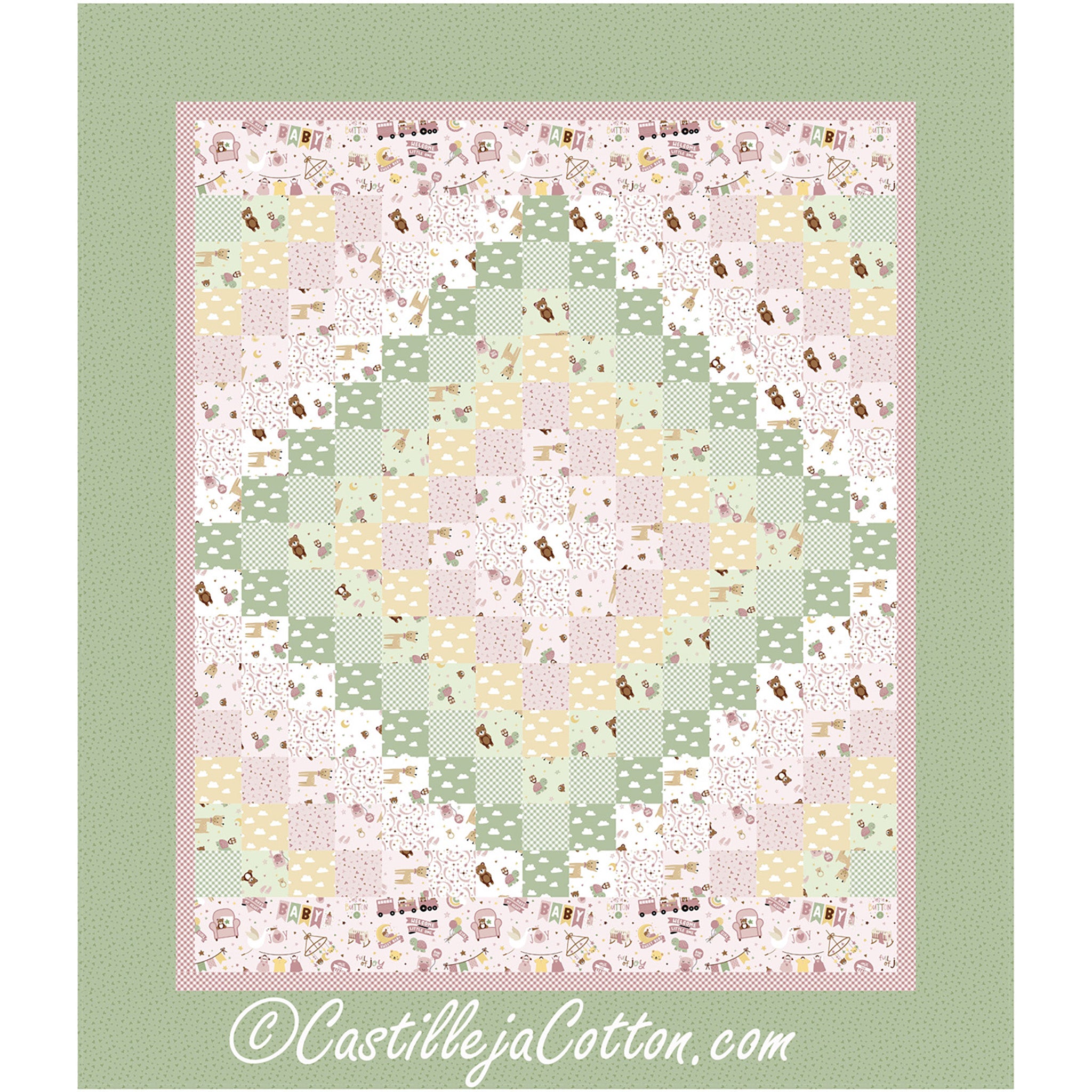 Cribbing Patterns Juvenile Eight TAW Crib Quilt CJC-53272e - Downloadable Pattern ...