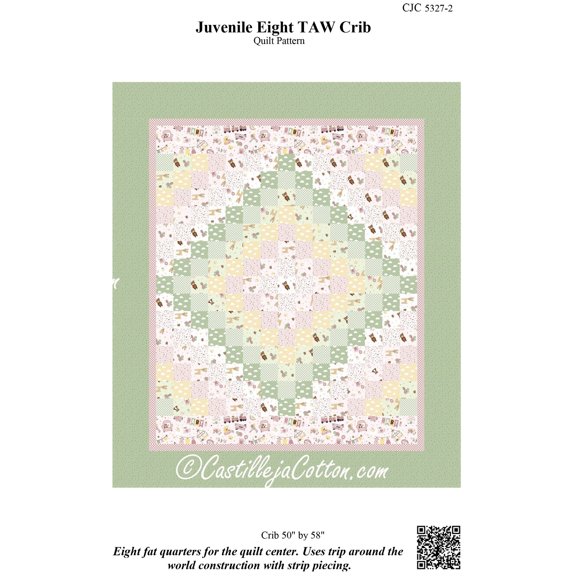 Cover image of pattern for Juvenile Eight TAW Crib Quilt.