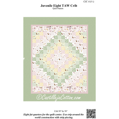 Cover image of pattern for Juvenile Eight TAW Crib Quilt.