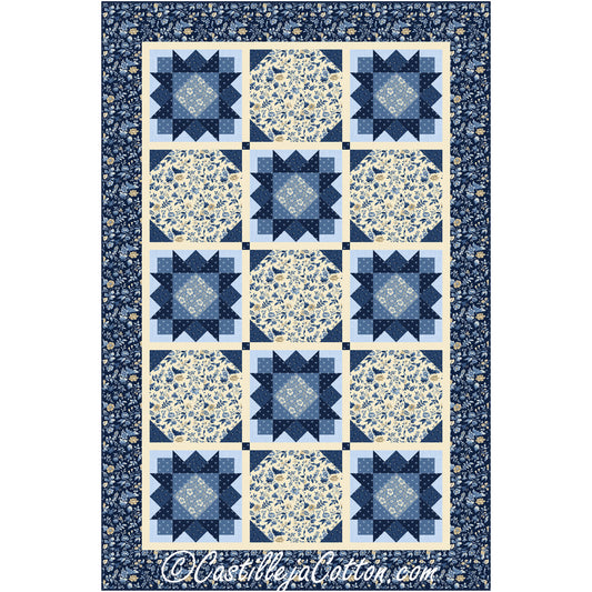Starry Flowers Quilt CJC-53282e - Downloadable Pattern