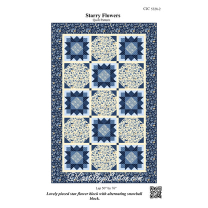 Starry Flowers Quilt Pattern CJC-53282 - Paper Pattern