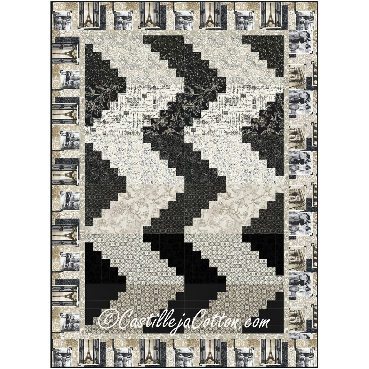 Paris Steps Quilt CJC-53421e - Downloadable Pattern