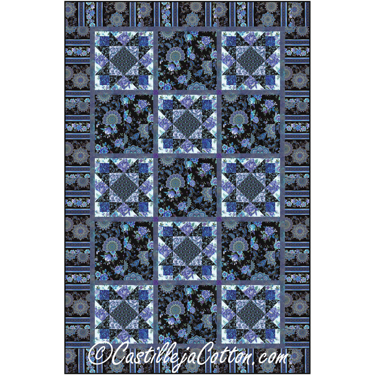 Floral Stars Quilt CJC-53431e - Downloadable Pattern