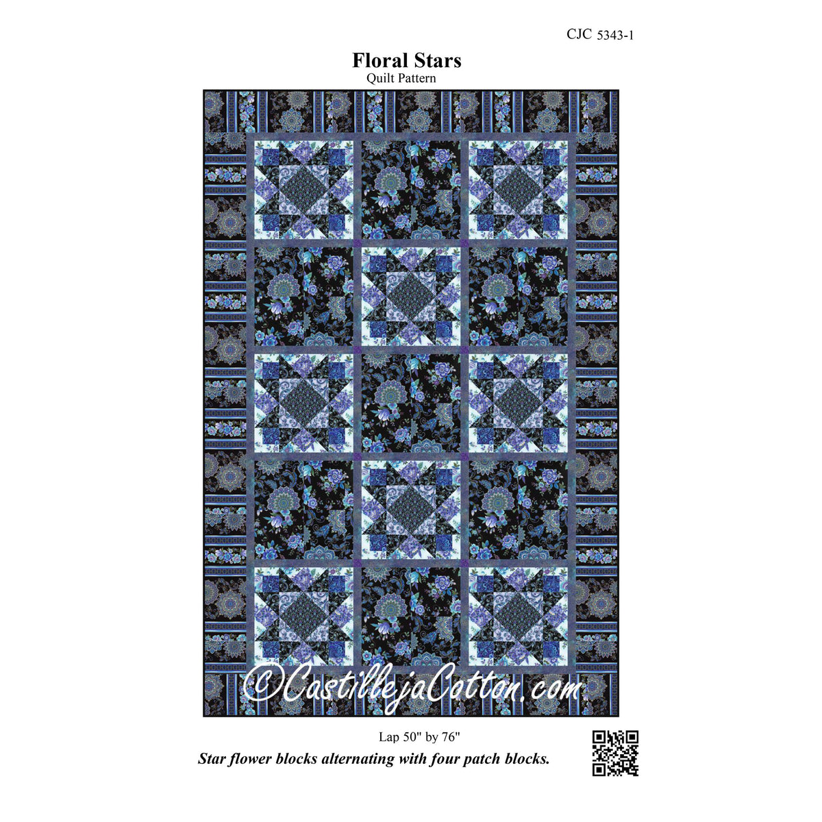 Floral Stars Quilt CJC-53431e - Downloadable Pattern
