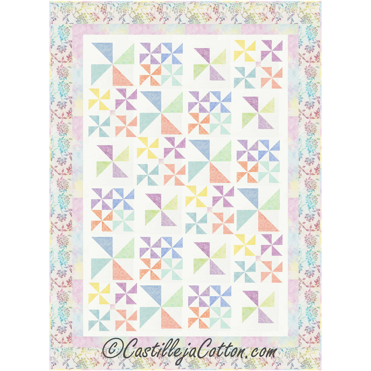 Twirling Pinwheels Quilt CJC-53441e - Downloadable Pattern