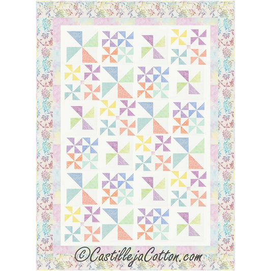 Twirling Pinwheels Quilt CJC-53441e - Downloadable Pattern