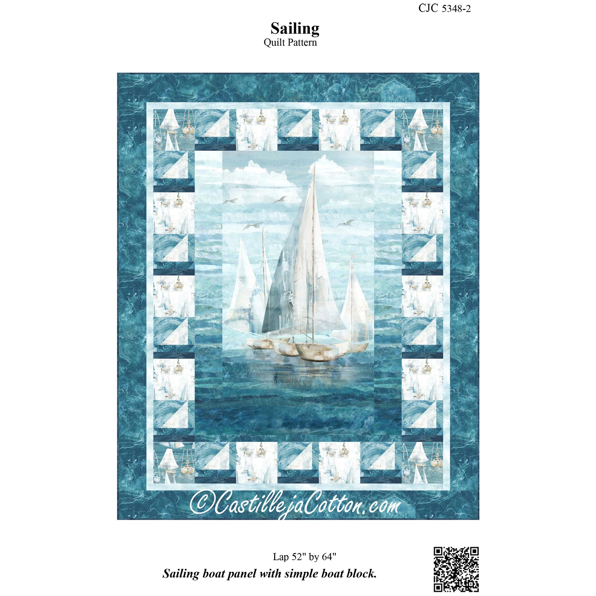 Cover image of pattern for Sailing quilt.