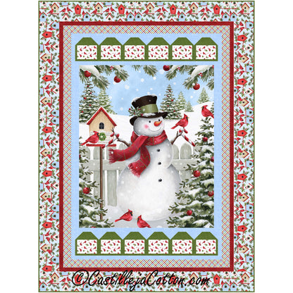 Snowman and Cardinals Quilt Pattern CJC-53493 - Paper Pattern
