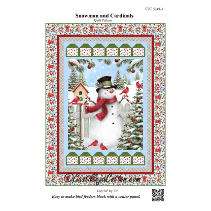 Snowman and Cardinals Quilt Pattern CJC-53493 - Paper Pattern