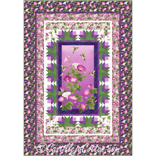 Hummingbirds and Flowers Quilt CJC-53561e - Downloadable Pattern