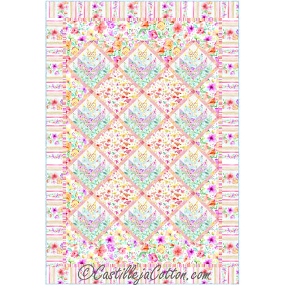 Blooming Log Cabins Quilt Pattern CJC-53602 - Paper Pattern