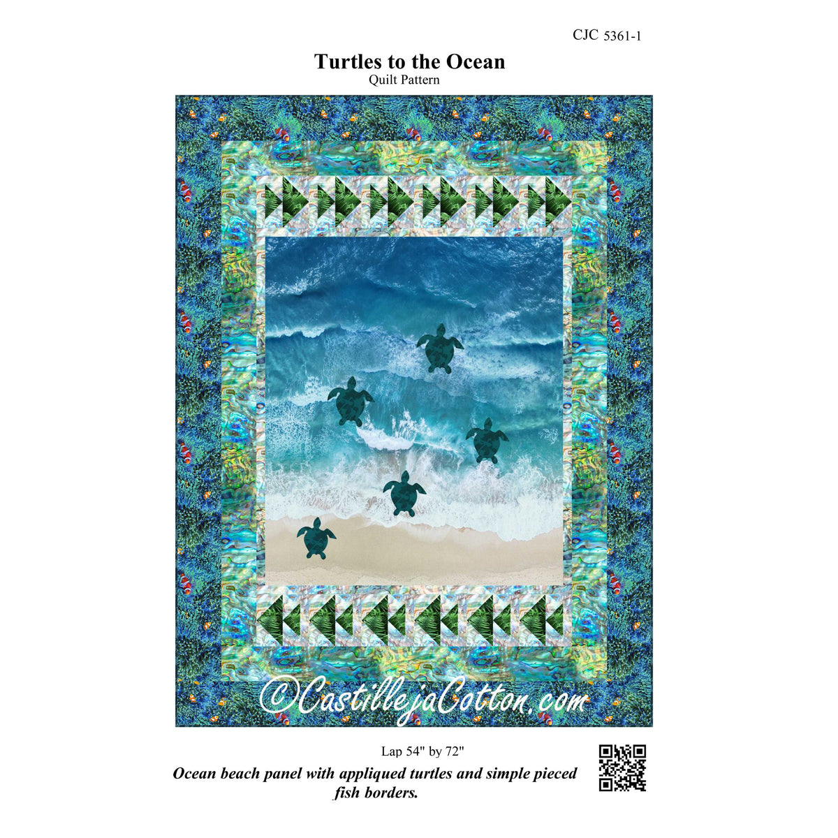 Turtles to the Ocean Quilt Pattern CJC-53611 - Paper Pattern
