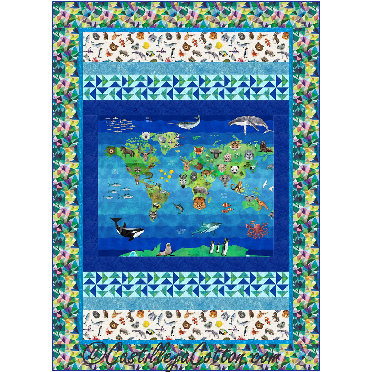 World Animals Quilt Pattern CJC-53631 - Paper Pattern