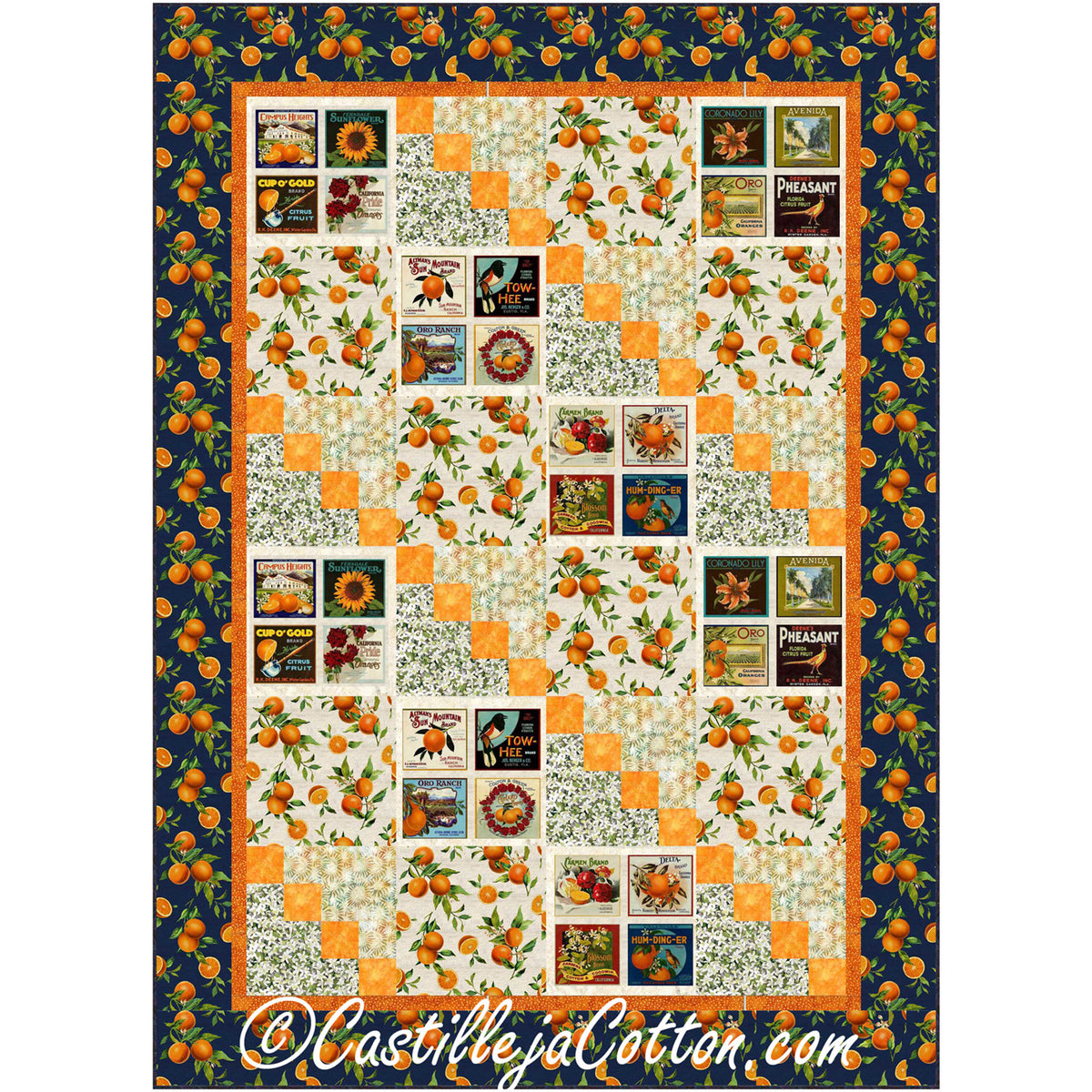 Orange Garden Quilt CJC-53661e - Downloadable Pattern