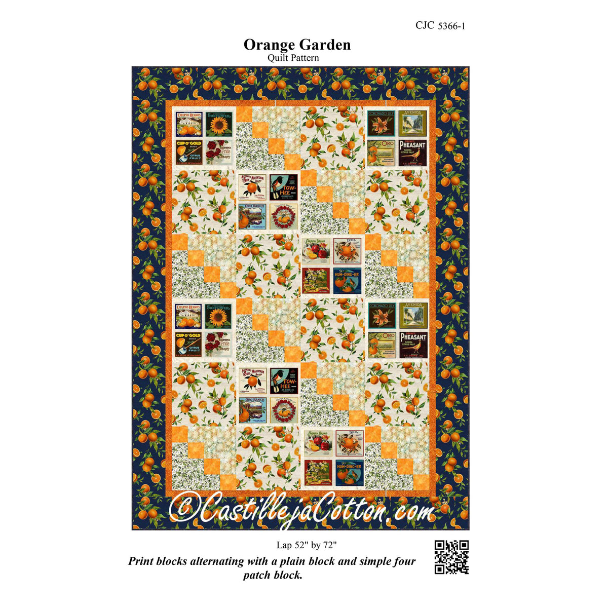 Orange Garden Quilt CJC-53661e - Downloadable Pattern
