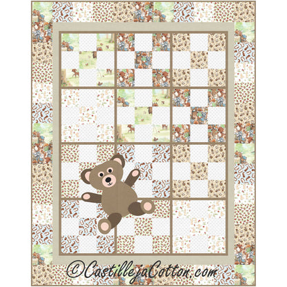 9-Patch Teddy Quilt CJC-53731e - Downloadable Pattern