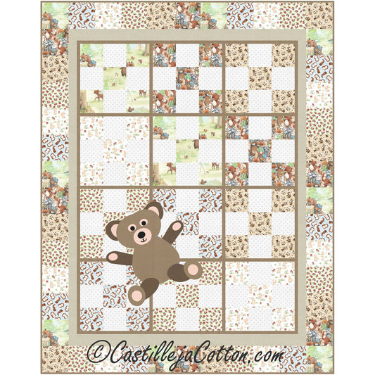 9-Patch Teddy Quilt CJC-53731e - Downloadable Pattern