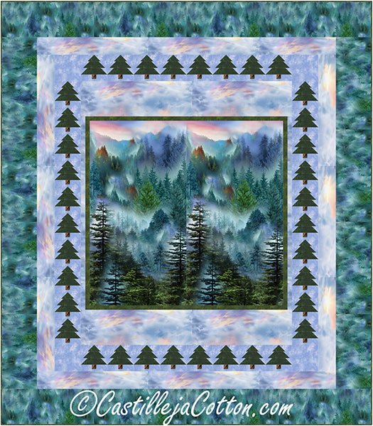 Mountain Forest Queen Quilt CJC-53783e - Downloadable Pattern