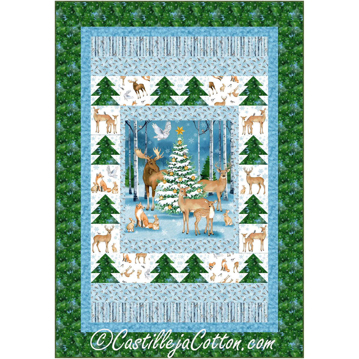 Christmas Deer Quilt Pattern CJC-53821 - Paper Pattern