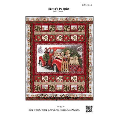 Santa's Puppies Quilt Pattern CJC-53841 - Paper Pattern