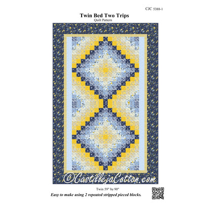Twin Bed Two Trips Quilt CJC-53881e - Downloadable Pattern
