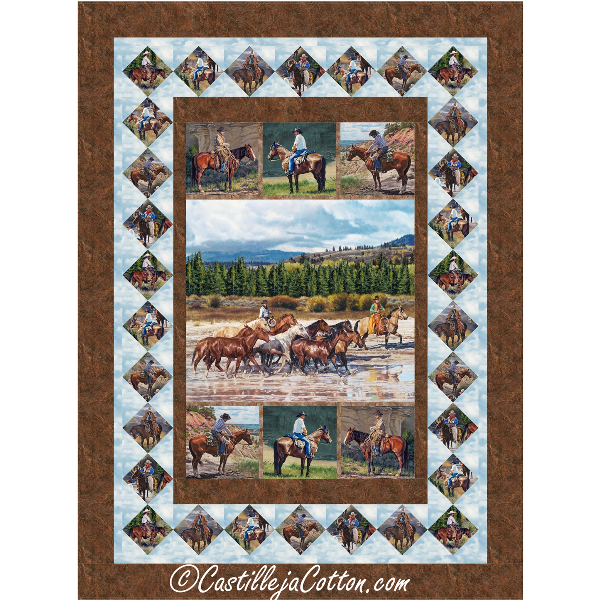 Horse Roundup Quilt Pattern CJC-53923 - Paper Pattern – QuiltWoman.com