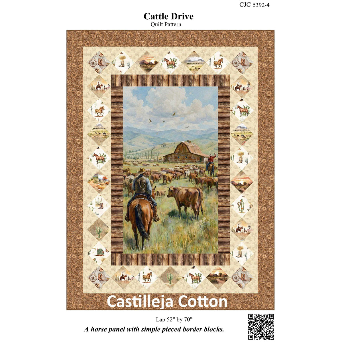 Cattle Drive Quilt Pattern CJC-53924 - Paper Pattern