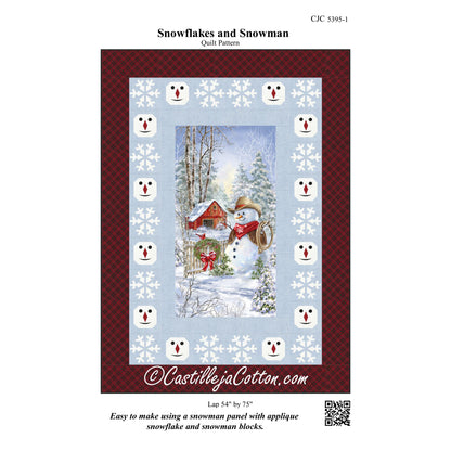 Snowflakes and Snowman Quilt Pattern CJC-53951 - Paper Pattern