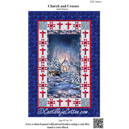 Cover image of pattern for Church and Crosses quilt.