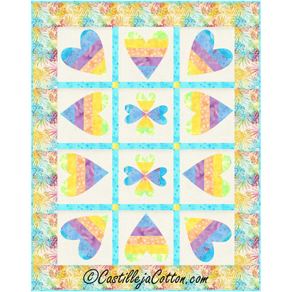 Dancing Hearts Quilt Pattern CJC-54011 - Paper Pattern