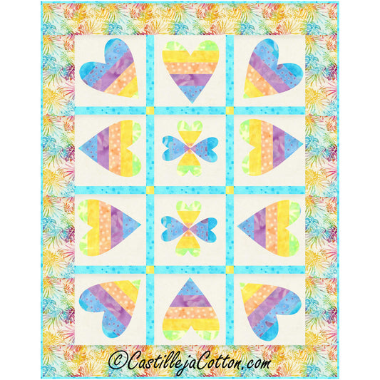Dancing Hearts Quilt Pattern CJC-54011 - Paper Pattern