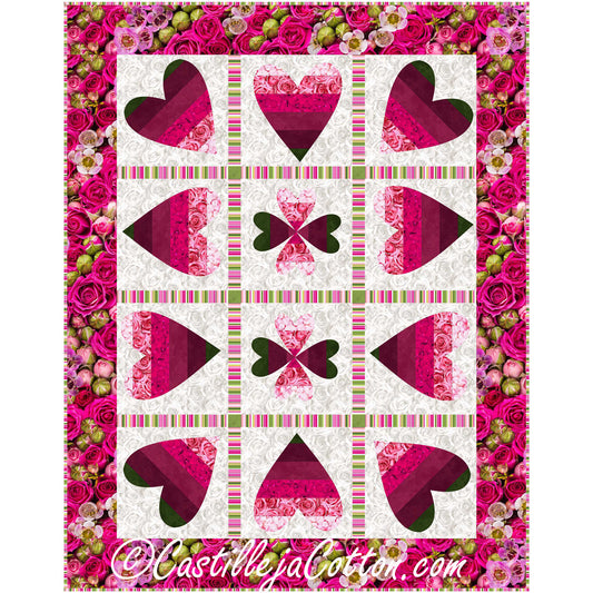 Dancing Hearts Quilt Pattern CJC-54012 - Paper Pattern