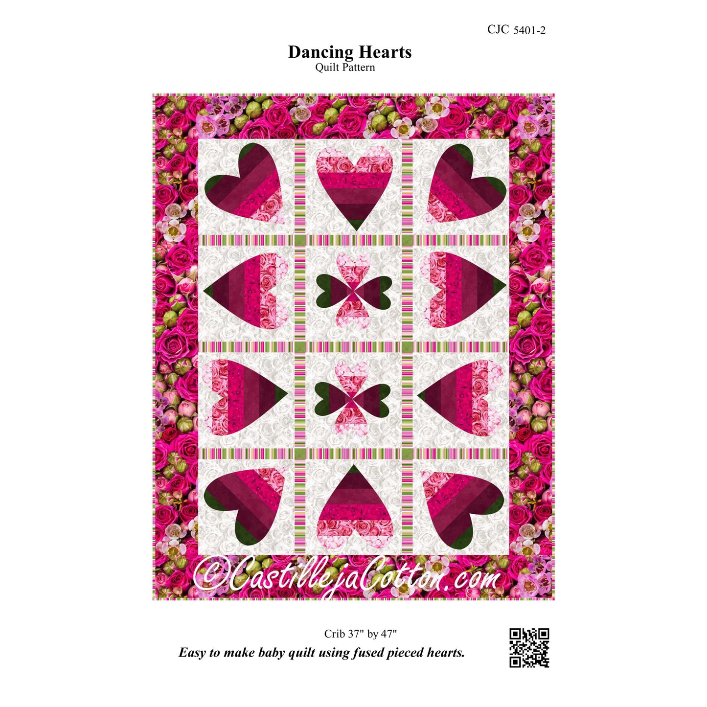 Dancing Hearts Quilt CJC-54012e - Downloadable Pattern