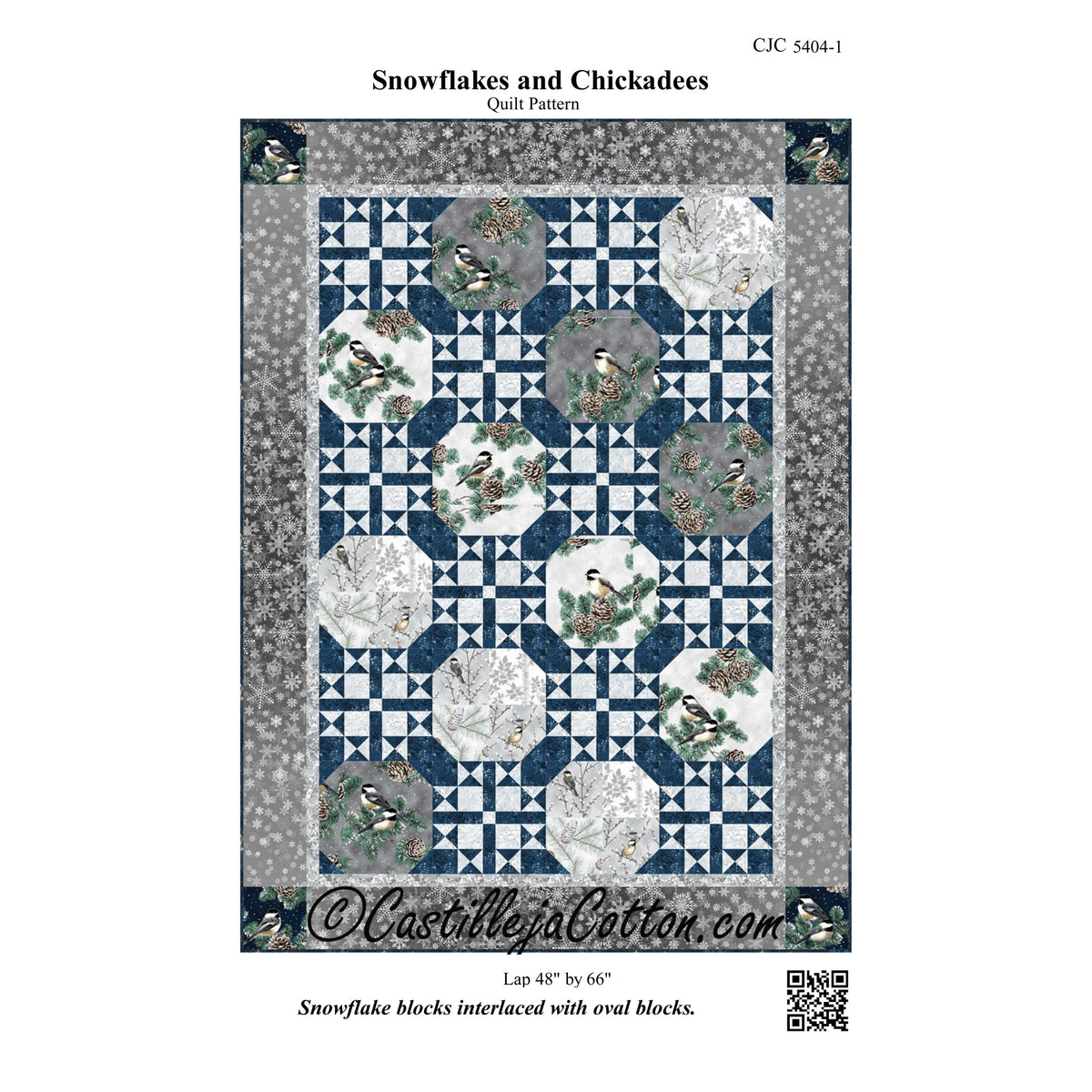Snowflakes and Chickadees Quilt Pattern CJC-54041 - Paper Pattern