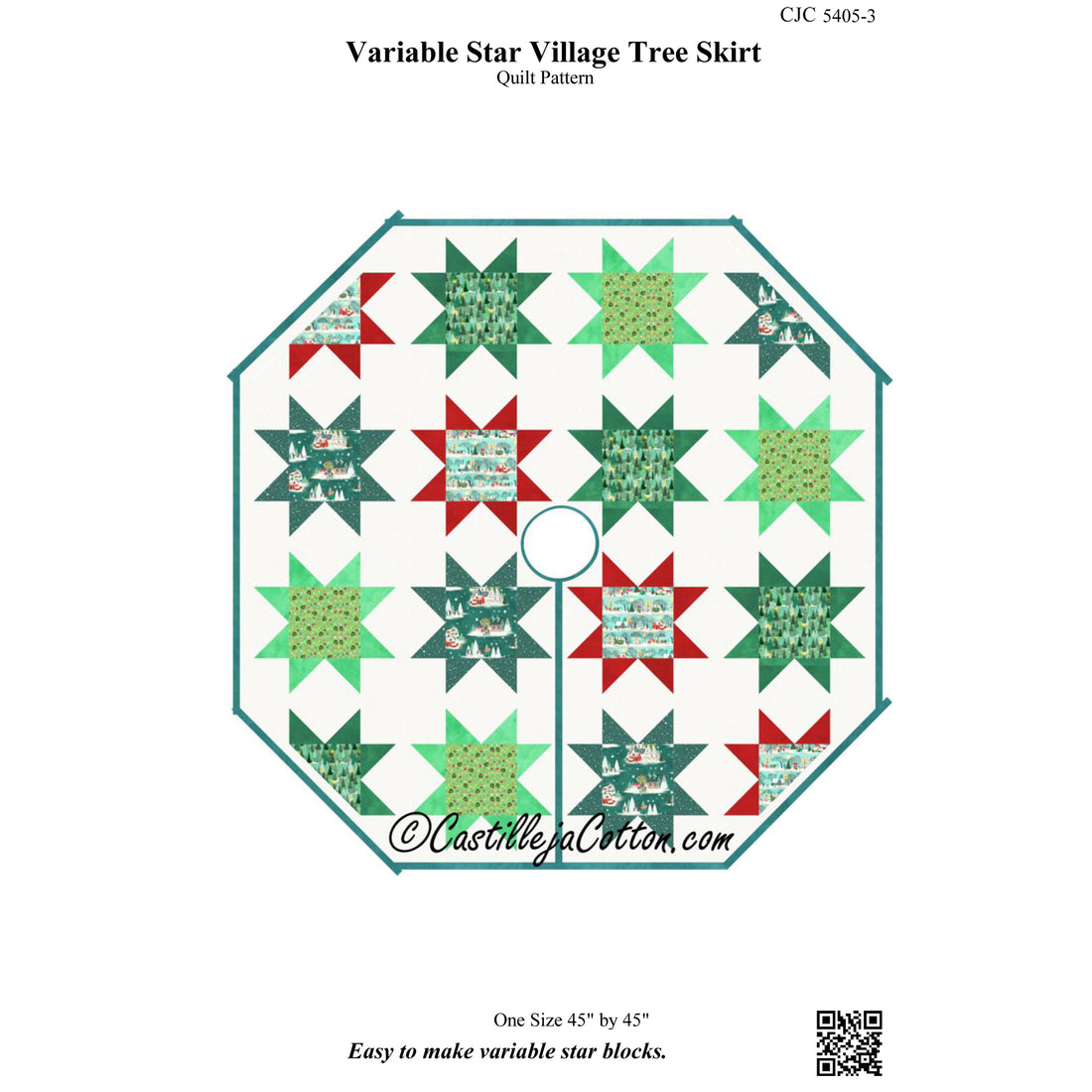 Variable Star Village Tree Skirt CJC-54053e - Downloadable Pattern ...