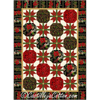 Birds and Poinsettias Quilt CJC-54061e - Downloadable Pattern